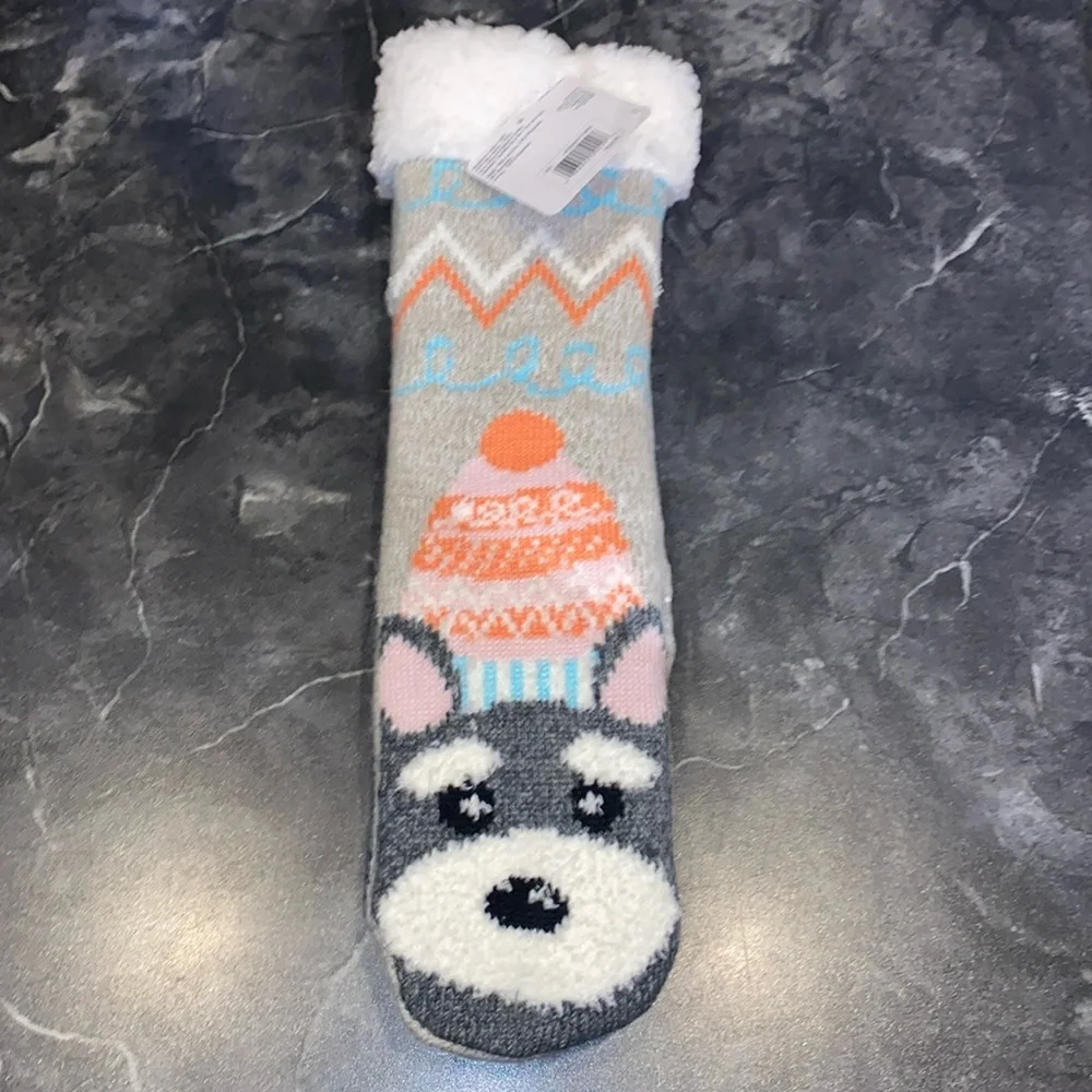 Kids Moret Cozy Warmers Dog Gripper Socks